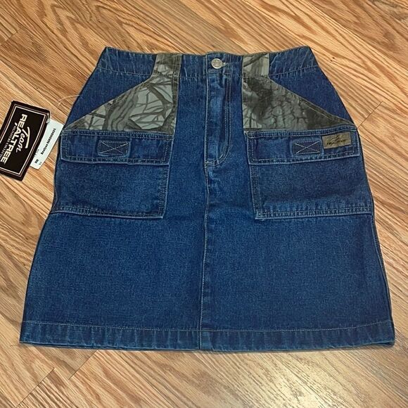 Vintage Real Tree and denim Jean Skirt XS - Picture 2 of 9
